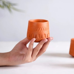 Pot à succulentes en argile peint à la main, petit pot à fleurs, design Wabi-Sabi, passe au lave-vaisselle, idéal pour hôtels et restaurants, conteneur pour cactus, cadeaux - Product Image 5