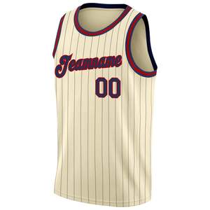 Custom <b>Red</b> Striped Basketball Jersey With Yellow Number And Name Sublimated Print Unisex Adult Tank <b>Top</b> Breathable <b>Mesh</b> Fabric - Product Image 4