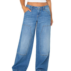 Pantalones Vaqueros de Mujer de Alta Calidad con Nuevo Diseño, Color Sólido, Estilo Cómodo - Product Image 1