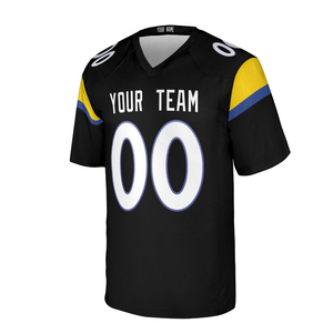 Maillot de football américain respirant à manches courtes de qualité supérieure avec impression par sublimation - Product Image 2