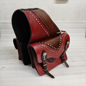 Customised Handmade Leather Saddle <b>Bag</b> with <b>Studs</b> – Western Horse Riding Saddle <b>Bag</b>, Durable & Stylish By Adeefa Enterprises. - Product Image 4