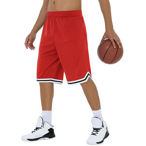 Pantalones Cortos de Baloncesto Grises para Hombre, Color Sólido, Cintura Media, Cordón Elástico, Secado Rápido, Estilo Deportivo, con Franja Lateral Delantera - Product Image 4