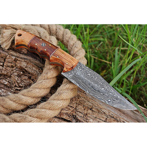 Couteau à lame fixe en acier Damas fait main, style cowboy, pour la chasse et le camping, vente en gros de couteaux de cowboy - Product Image 5
