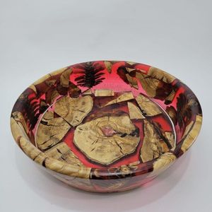 Bol élégant en bois et résine pour servir des collations et des aliments - Product Image 3