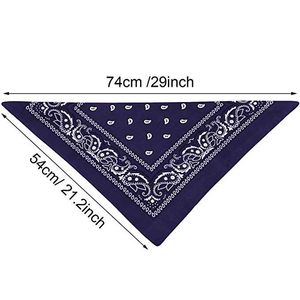 Bandanas en coton 100% imprimées à l'écran, style ethnique, couleur unie, 22 pouces, vente en gros, en vrac, pour cadeaux - Product Image 2