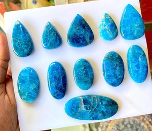 100% Natural Blue Apatite Smooth Cabochon Wholesale Lot Semi-Precious Stone - Product Image 1
