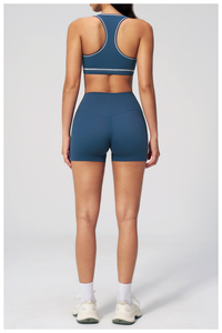 Highly Professional Women Slim Fit Workout Sportswear Set Includes High Waist Leggie Bra Plus Size Anti-Bacterial Stitch Crysta - Product Image 6