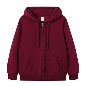 เสื้อฮู้ดซิปสีเทาแบบยูนิเซ็กซ์ ทรงปกติ ผ้าฝ้าย 100% มีกระเป๋าหน้า เหมาะสำหรับฤดูหนาว - Product Image 5