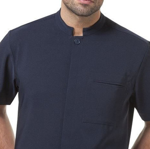 Men Hairdressing Beauty Salon <b>Tunic</b> Shirt Mens Fancy Hairdressing Uniform <b>Tunic</b> Top Hospital <b>Nursing</b> Scrubs for Men with logo - Product Image 6