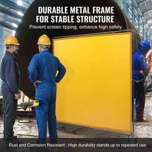Professionale 6 'X 6' mobile giallo industriale officina tenda schermo resistente alla fiamma vinile saldatura saldatura saldatura saldatura - Product Image 5