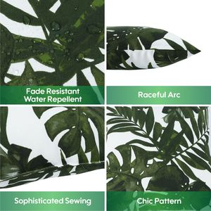 Set di 2 Cuscini da Esterno Morbidi e Confortevoli, Impermeabili e Resistenti allo Sbiadimento, per Giardino, Portico e Bordo Piscina - Product Image 3