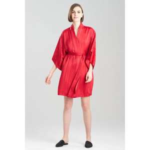 Bata de satén para mujer, estilo kimono, corta, de lujo, ecológica, con cinturón, para dormir o como bata de baño. - Product Image 1