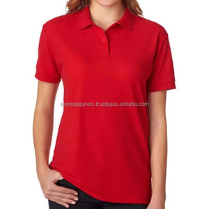 Polo de Manga Corta para Mujer, Color Sólido, de la Mejor Calidad, Largo Regular, Estilo Casual, Tejido de Punto, Azul Claro - Product Image 2