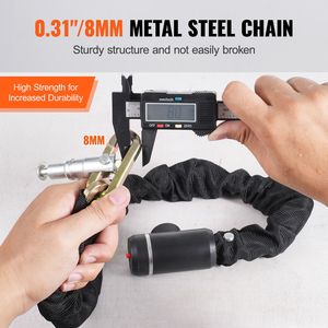 Candado de Cadena para Bicicleta Antirrobo de Alta Resistencia de 2.79 Pies con 2 Llaves, Candados de Alta Seguridad para Uso Diario - Product Image 3