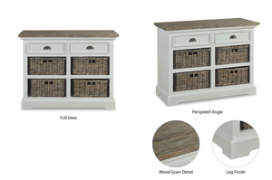 Cómoda Moala Iva de Madera de Teca Sólida, Moderna, Minimalista, Estilo Rústico, para Sala de Estar o Dormitorio, con 6 Cajones, Ecológica, en Color Natural - Product Image 6