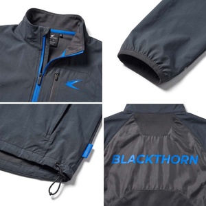 Chaqueta Anorak Cortavientos Transpirable de Tejido Softshell para Hombre, con Logotipo Personalizado, Impermeable, Ligera, con Cremallera Completa y Capucha para Entrenamiento - Product Image 3