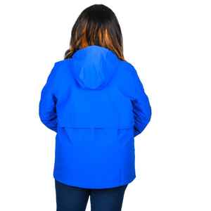 Veste coupe-vent Jack and Jill pour femme, bleue, veste d'extérieur avec logo brodé, légère, fermeture éclair - Product Image 5