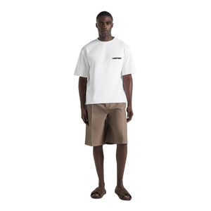 T-shirt en coton pour homme à col rond et manches courtes, avec motif de voiture de course au dos et petit imprimé sur la poitrine, coupe décontractée, décontracté, vente en gros, personnalisable, OEM - Product Image 1