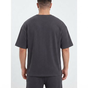 <b>Top</b> Quality DTG Puff Print 100% Cotton Tees 300 GSM Custom T Shirt Boxy <b>Cropped</b> Heavyweight T-shirt Oversized Solid Tshirts - Product Image 5