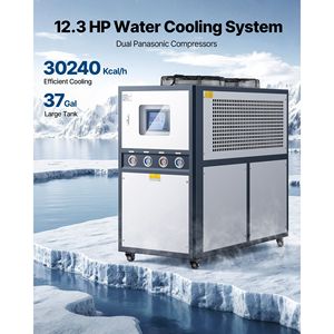 Enfriador de Agua Industrial de 12.3 HP Refrigerado por Aire con Compresor Doble, Gran Capacidad de 37 Galones, Capacidad de Enfriamiento de 30,240 Kcal/h, 220V - Product Image 2