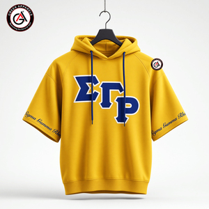 Sweat à capuche court en polyester léger et écologique pour femme, broderie vintage Sigma Gamma Rho |   Sweat-shirt personnalisé pour sororité - Product Image 1