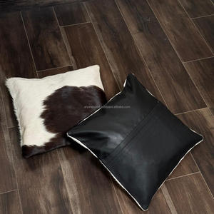 Vintage Fashion <b>Hair</b>-On Cowhide Leather Square Chair <b>Pad</b> Genuine Leather Home Decor Cushion <b>Pad</b> Seat Cushion Dining Stool Bench - Product Image 6