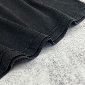 Custom Oversized Plain Blank logo Black Cotton Label Breathable Sleeveless Crew Neck Acid Wash <b>T</b>-<b>shirt</b> - Product Image 5
