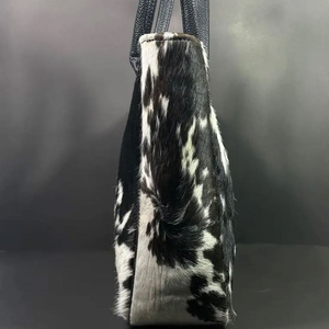 Sac à main en cuir de vachette avec motif animalier, poignée ronde, fermeture à rabat, style classique pour femme, sac d'usage quotidien - Product Image 2