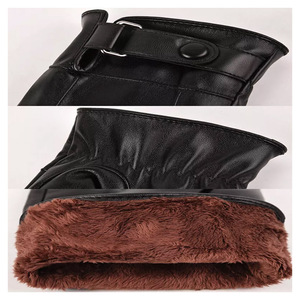 Professional Fashion Formal Men's Sheep Skin Leather Dressing <b>Gloves</b> Breathable <b>Touchscreen</b> Outdoor Casual Warm Daily Four - Product Image 3