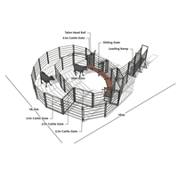 Panneaux de clôture pour animaux en acier galvanisé durable - Panneaux de corral pour bétail - Panneaux de enclos pour chèvres, moutons / Panneaux de cour pour bovins - Panneaux d'arène pour chevaux