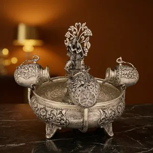 น้ำพุแกะสลักละเอียดชุบเงิน - Product Image 4