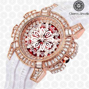 Charm Jewells – montre de luxe en céramique pour femmes, 42mm, cadran analogique à Quartz saphir, bracelet blanc, bijoux à la mode - Product Image 4
