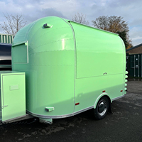 Food Truck Vert Matcha Personnalisé en Acier Inoxydable pour Smoothies, Granités, Glaces, Limonades et Jus – Idéal pour le Marché Américain