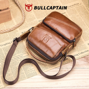 กระเป๋าหนังแท้ BULLCAPTAIN สำหรับผู้ชาย สะพายไหล่/คาดลำตัว หนังวัวชั้นบนสุด  ใช้งานได้หลากหลาย  รับผลิตแบบ OEM ODM - Product Image 3