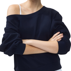 Sweat-shirt décontracté à épaules dénudées pour femme, coupe ample, manches longues, style streetwear, pour le quotidien, vente en gros - Product Image 3