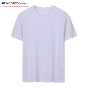 Camiseta personalizada Suministro directo de fábrica de Vietnam 160gsm Algodón fino Camiseta lisa en blanco - Product Image 3