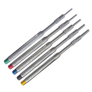 Juego de Osteótomos Dentales de 5 Piezas, Acero Inoxidable, Cóncavos, Instrumentos Quirúrgicos Manuales, Empuñadura Moleteada, Múltiples Colores, Clase I - Product Image 3