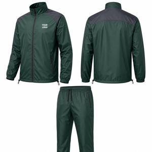 Custom Panel Raglan Design Full Sleeve Solid Color <b>Waterproof</b> Eco-Friendly Windproof Lightweight Sporty <b>Tracksuit</b> For Unisex - Product Image 1