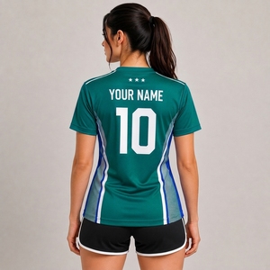 Camiseta de Fútbol de Manga Corta con Cuello en V, Estampada y Transpirable, de Alta Calidad Personalizada para Adultos y Mujeres - Product Image 2