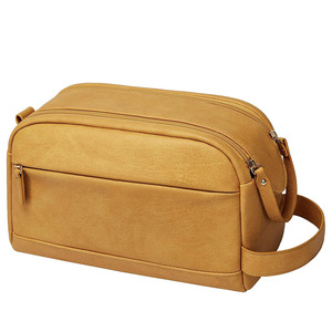 Genuine leather toiletry <b>bag</b> travel <b>wash</b> case providing organization for toiletries and cosmetics for sale in reasonable price - Product Image 1