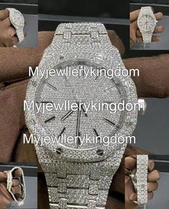 Iced out diamond <b>watch</b> for <b>men</b>, diamond <b>quartz</b> <b>watch</b>, wholesale <b>watches</b>, moissanite diamond <b>watch</b>, steel <b>watch</b> - Product Image 3