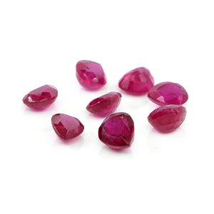 Rubíes naturales de Bangkok calibrados en forma de pera de 7x8 mm, piedra preciosa de rubí facetada natural suelta para la fabricación de joyas, lista para usar. - Product Image 1