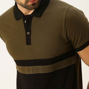 เสื้อโปโลผู้ชายแบบใหม่ขายส่ง พร้อมกระเป๋าเสื้อแบบกำหนดเอง ผลิตจากโพลีเอสเตอร์ สแปนเด็กซ์ และผ้าฝ้าย แขนสั้น เหมาะสำหรับเล่นกอล์ฟ - Product Image 5