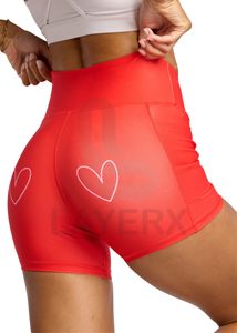 Shorts de cycliste taille haute sans couture pour femmes grandes tailles, en nylon et élasthanne écologiques, pour la course, le cyclisme, la course à pied, la gym et l'entraînement athlétique - Product Image 2