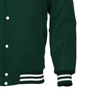 Custom Men's Casual 3D Embroidered Winter Outwear <b>Sheepskin</b> Leather Varsity High Street <b>Jacket</b> with Zipper Closure Windproof - Product Image 2