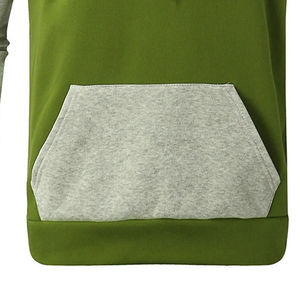 Sweat-shirt à capuche pour homme, couleur vert-gris, style streetwear, décontracté, manches longues, vêtements d'hiver, poche cachée, cordon de serrage - Product Image 4