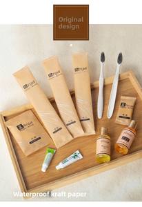 Ensemble de brosses à dents jetables avec dentifrice dans un emballage en papier kraft, articles de toilette spéciaux <span class=keywords><strong>pour</strong></span> hôtels, maisons d'hôtes et usage domestique - Product Image 3