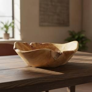 Bol en racine de Douglas Fir sculpté à la main, rustique, en bois, cadeau d'anniversaire, grand bol décoratif en bois de racine - Product Image 4
