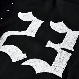 Sweat à capuche personnalisé pour homme avec logo en strass, 100% coton, haute qualité, parfait pour la mode streetwear décontractée, fabrication de vêtements - Product Image 3