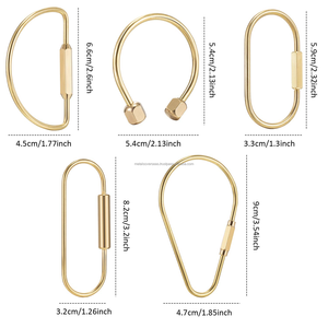 ชุดคลิปพวงกุญแจ EDC ทองเหลืองทึบพร้อมสลักเกลียวล็อคตัวเชื่อมต่อพวงกุญแจทองเหลืองสำหรับงานหนักสำหรับกุญแจล็อคแบบหลายตัว - Product Image 4